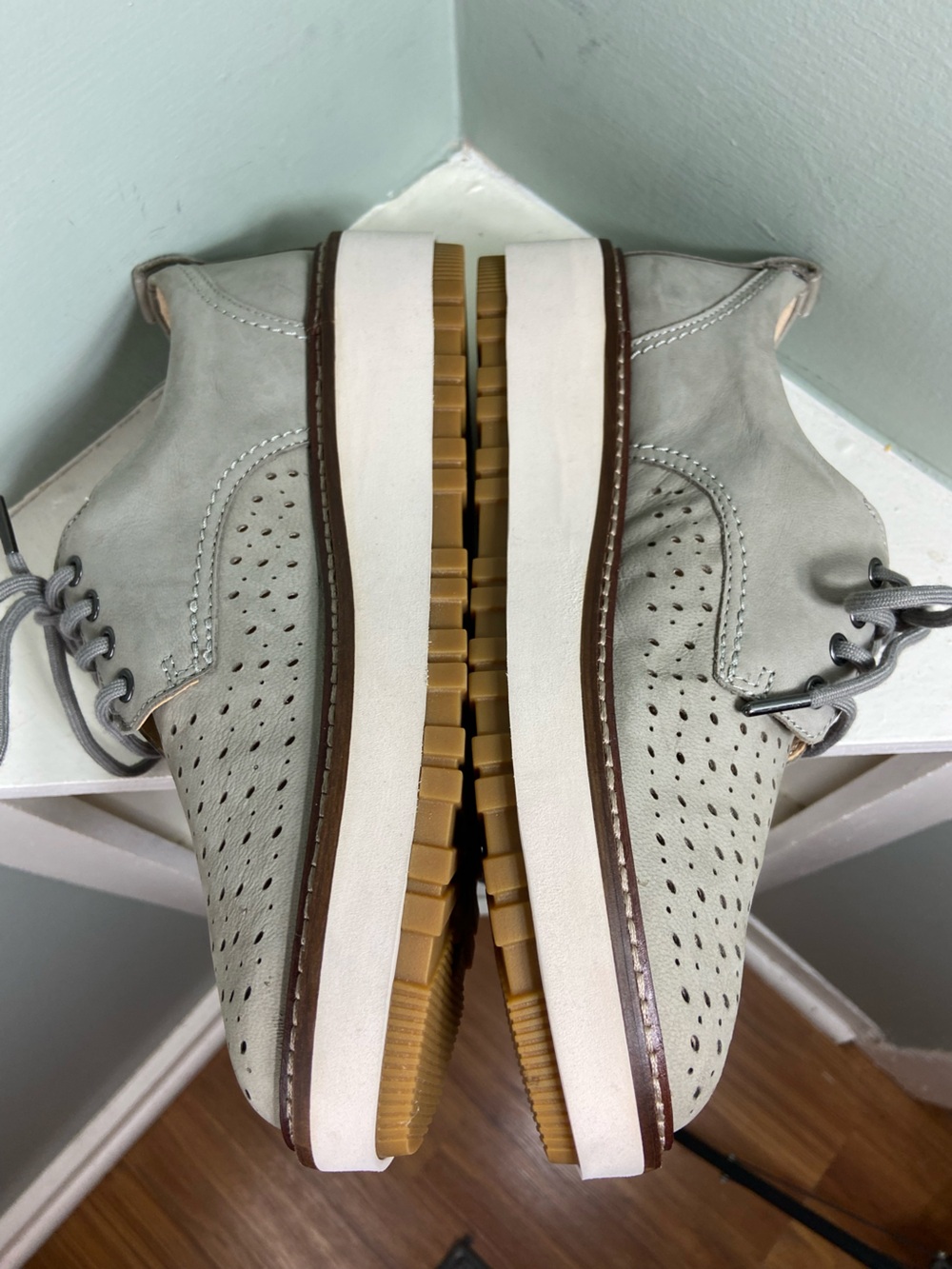Clarks Orianna Move Wedge Gray Derby Platform Oxford Leather Women’s 9.5 [JO] - Picture 7 of 11